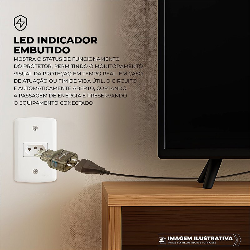 Plugue de Tomada Protetor DPS Anti-Raio e Surtos Elétricos - Survivor - Gshield