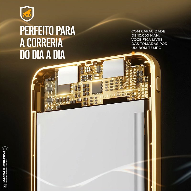 Carregador Portátil Armor - 10.000mAh - Branco - Gshield - foto 5