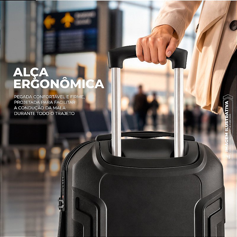 Mala de Viagem Média 24" Expansível 84L com Sistema de Sucção a Vácuo Integrado, Mini Bomba Automática, Alça Ajustável e Cadeado Padrão TSA - Survivor - Gshield - foto 4