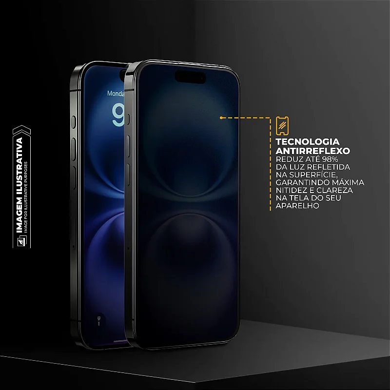 Película para iPhone 17 Pro - Fosca Antirreflexo com Aplicador - Survivor - Gshield