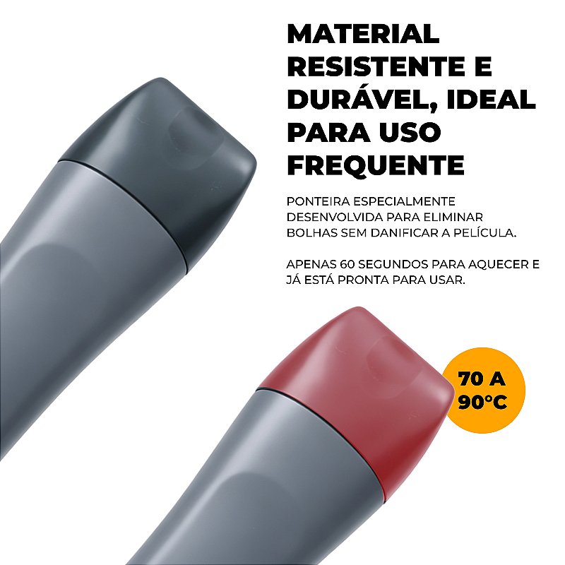 Caneta Aplicadora de Película Hydrogel USB-C 70° a 90°C- Removedor de Bolhas - Gshield - foto 3