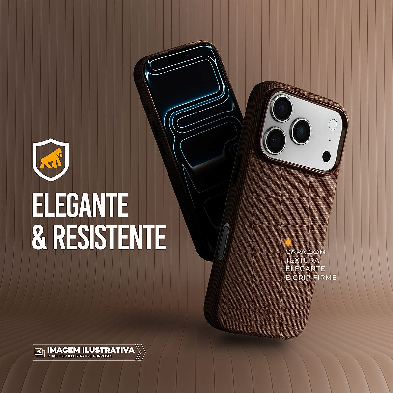 Capa para iPhone 17 Pro Max - Tech Woven - Marrom - Gshield - foto 6