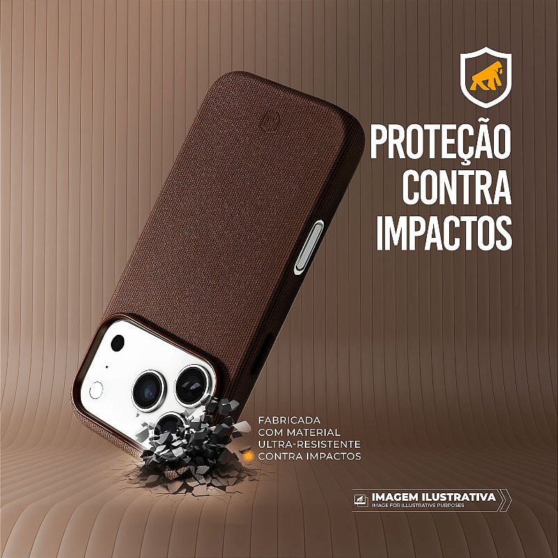 Capa para iPhone 17 Pro Max - Tech Woven - Marrom - Gshield - foto 2