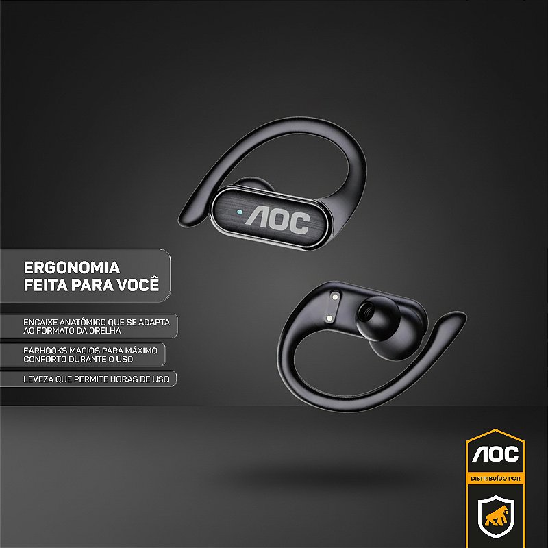 Fone de ouvido Earbuds Clip V5.4 - Preto - AOC - foto 4