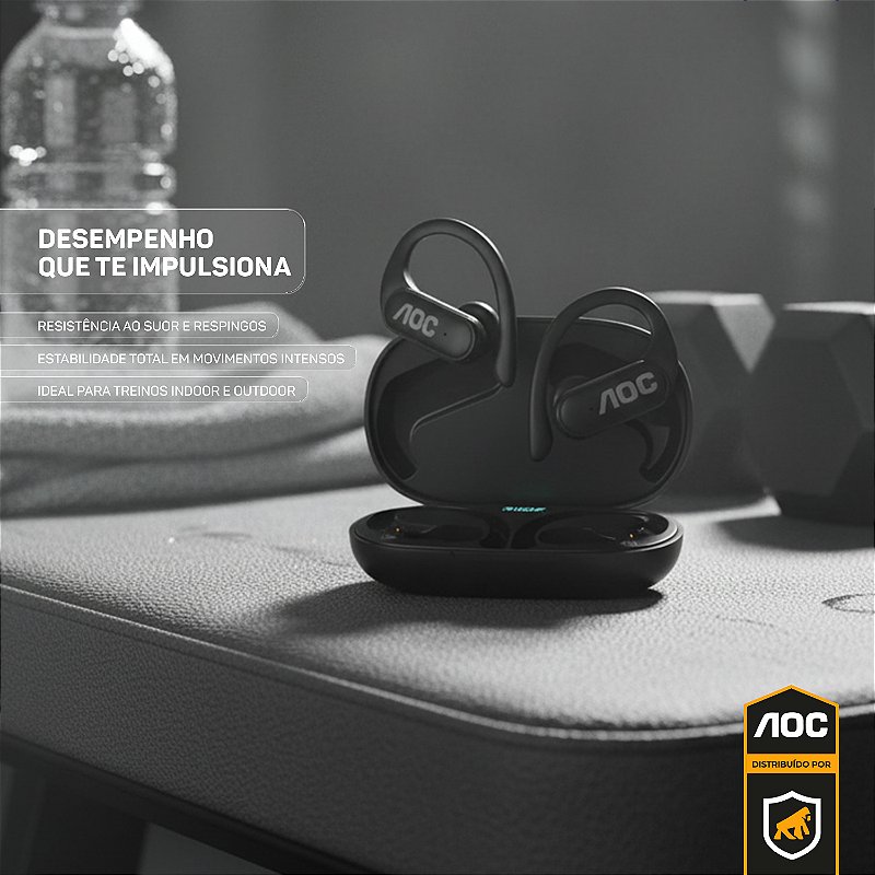 Fone de ouvido Earbuds Clip V5.4 - Preto - AOC - foto 3