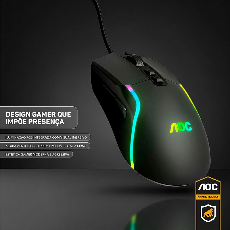 Mouse Gamer RGB 7200 DPI - AOC - foto 8