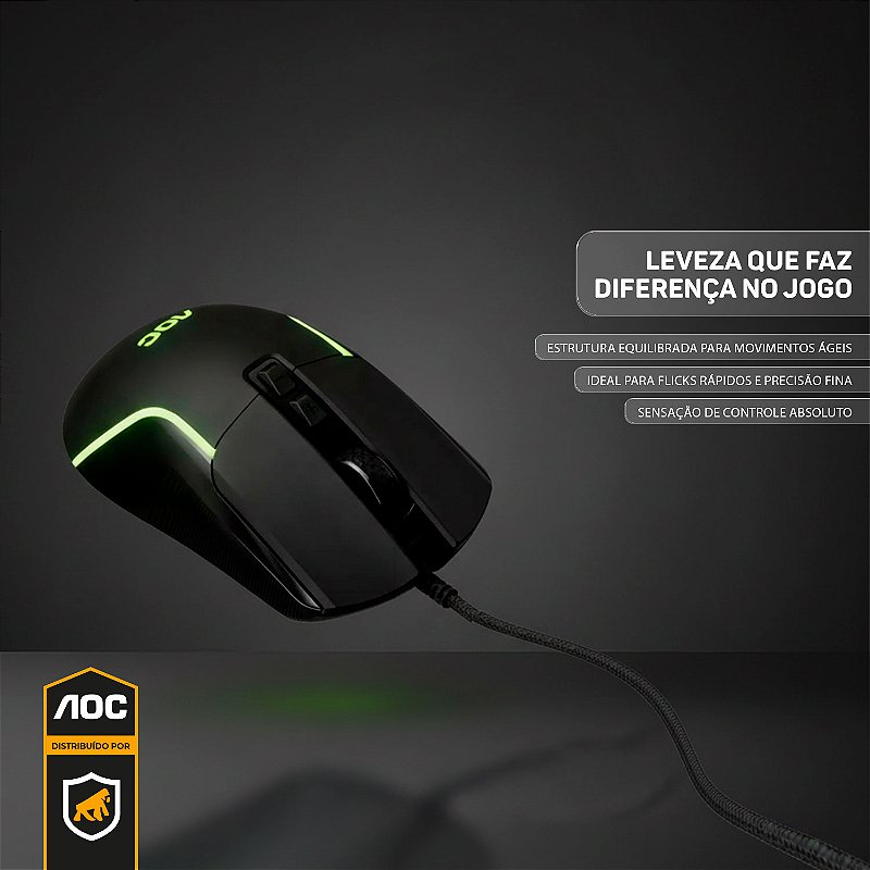 Mouse Gamer RGB 7200 DPI - AOC - foto 7