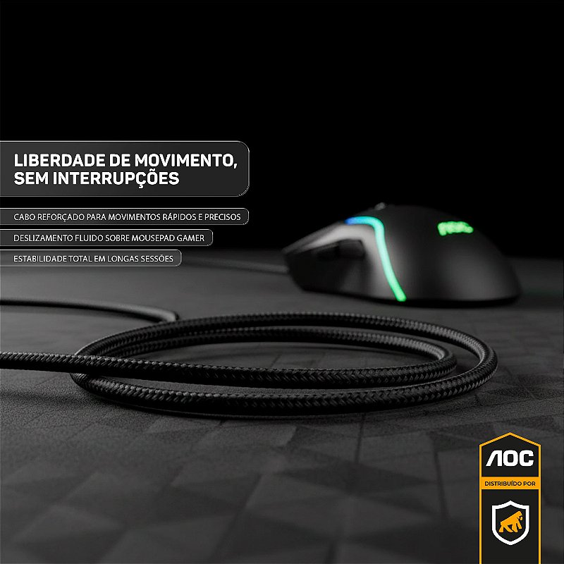 Mouse Gamer RGB 7200 DPI - AOC - foto 2