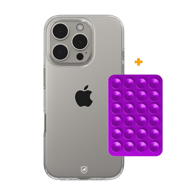 Kit capa Crystal Slim + Ventosa - Roxo - Gshield