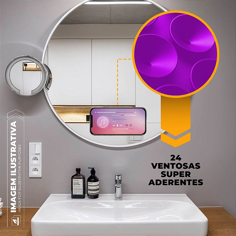 Kit capa Crystal Slim + Ventosa - Roxo - Gshield