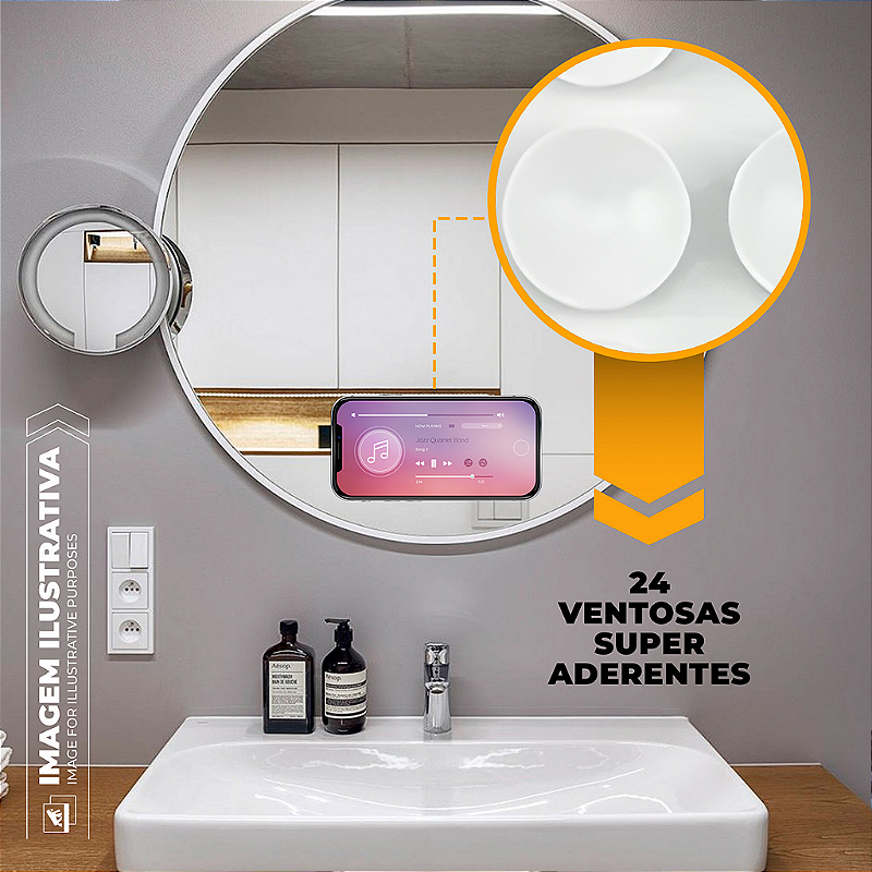 Kit Capa Crystal Slim para iPhone 13 Pro +  Ventosa - Branca - Gshield