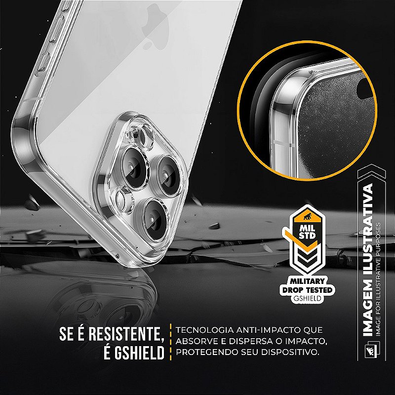 Kit Capa Crystal Slim para iPhone 14 Pro Max +  Ventosa - Branca - Gshield