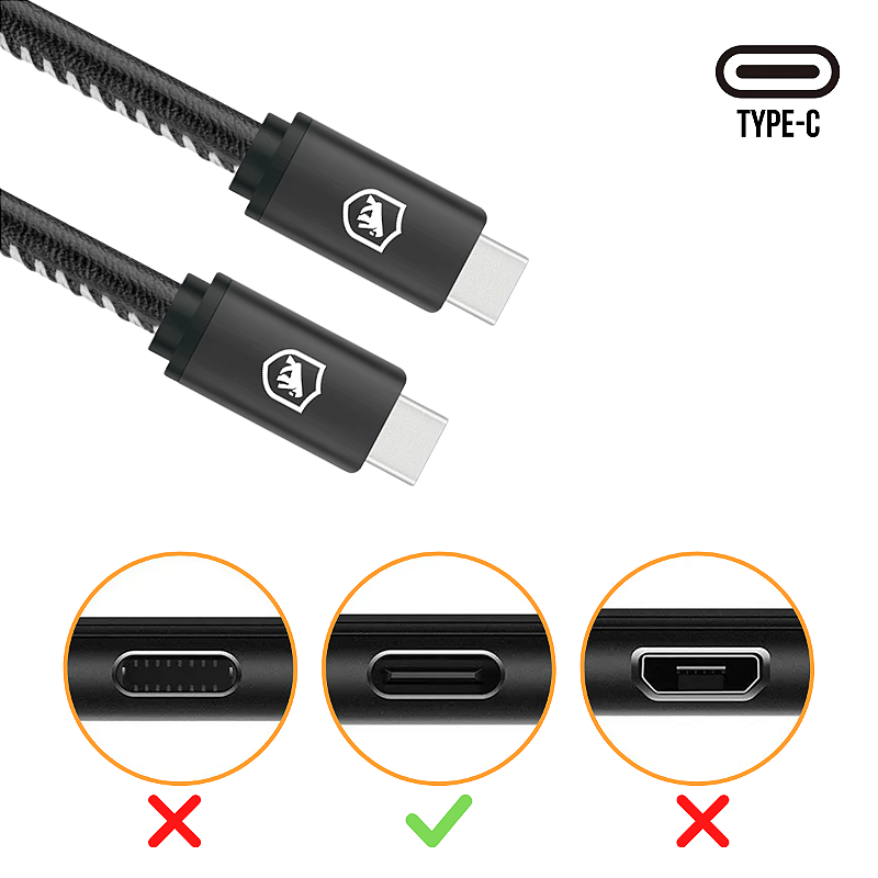 Cabo Dual Shock Tipo C / Type C - Branco - 1,2m - GShield