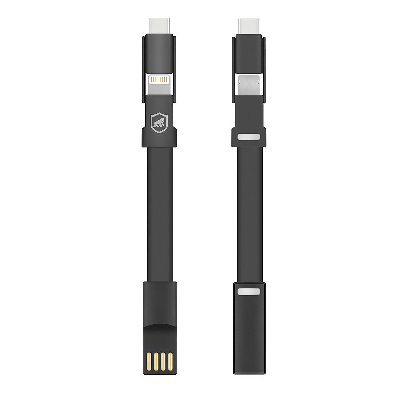 Cabo curto Slim 3 em 1 - Micro USB / Lightning / Tipo C - Gshield - foto 5