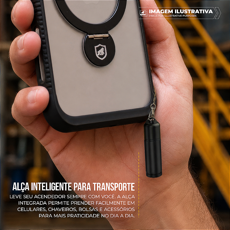 Mini Acendedor Isqueiro Elétrico Portátil Armor USB-C para Celular - Gshield - foto 6