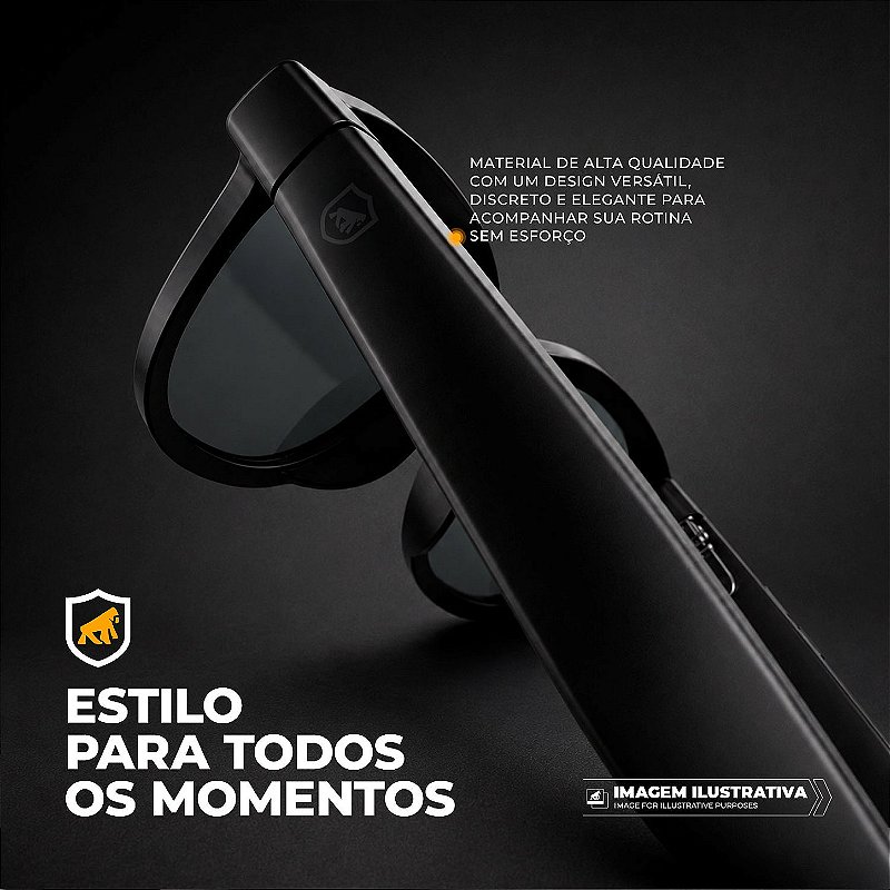 Óculos Inteligentes Vision Armor 32GB com IA, Câmera 8MP, Tradução Simultânea, Áudio Open-Ear e Bluetooth 5.4 - Preto - Gshield - foto 10