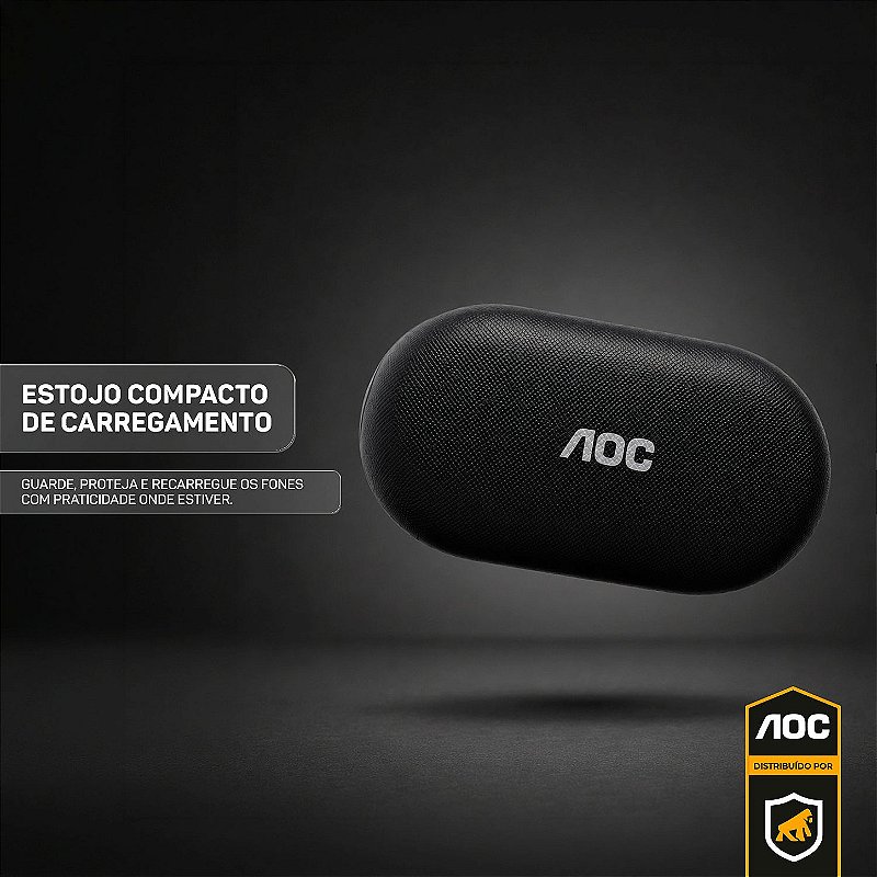 Fone Auricular Ear Clip Bluetooth 5.4 Sem fio com Alcance até 10 metros, Baixa Latência, Tradução Simultânea por IA e Microfone Integrado - Preto - AOC - foto 6
