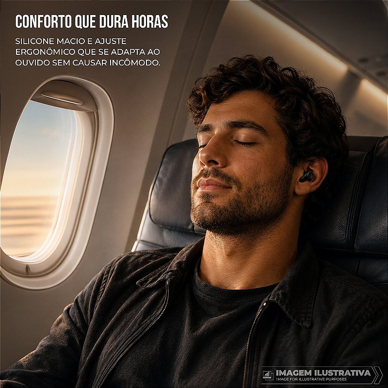 Tampão de Ouvido Earplugs Shield Calm para Proteção Auricular com Tubo de Filtro Acústico e Redução de Ruído - Preto - Gshield