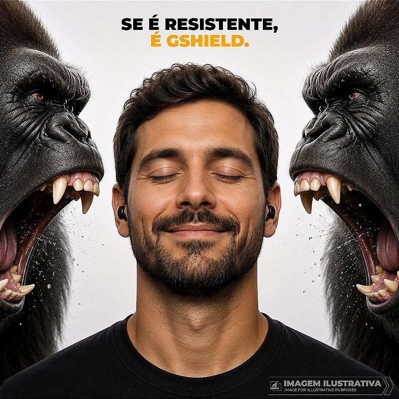 Tampão de Ouvido Earplugs Shield Calm para Proteção Auricular com Tubo de Filtro Acústico e Redução de Ruído - Preto - Gshield