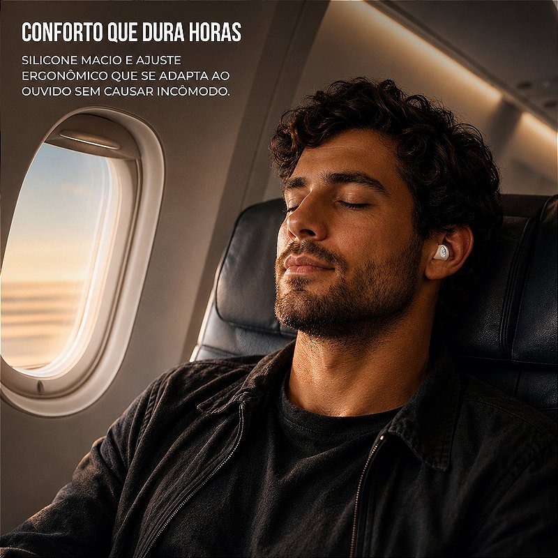 Tampão de Ouvido Earplugs Shield Calm para Proteção Auricular com Tubo de Filtro Acústico e Redução de Ruído - Off-white - Gshield