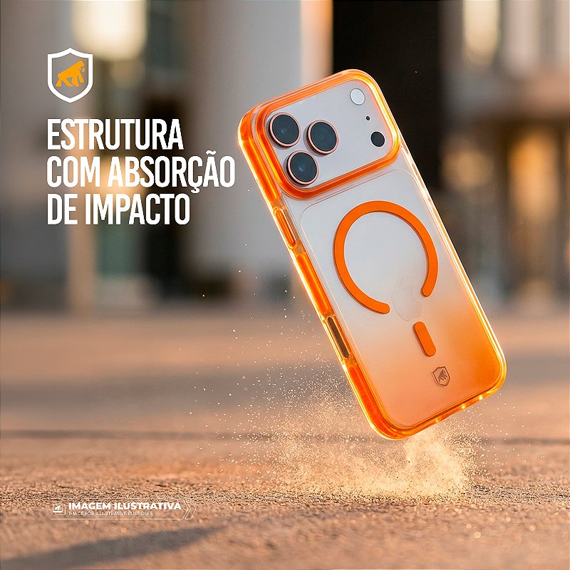 Capa para iPhone 17 Pro Max - Akroma Magsafe - Laranja - Gshield - foto 7