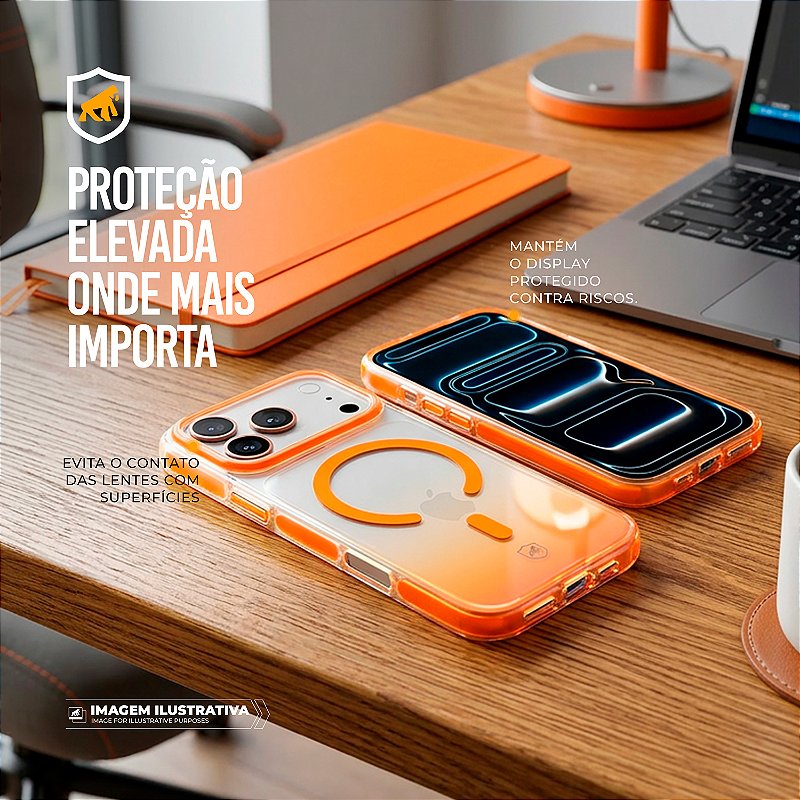 Capa para iPhone 17 Pro Max - Akroma Magsafe - Laranja - Gshield - foto 2