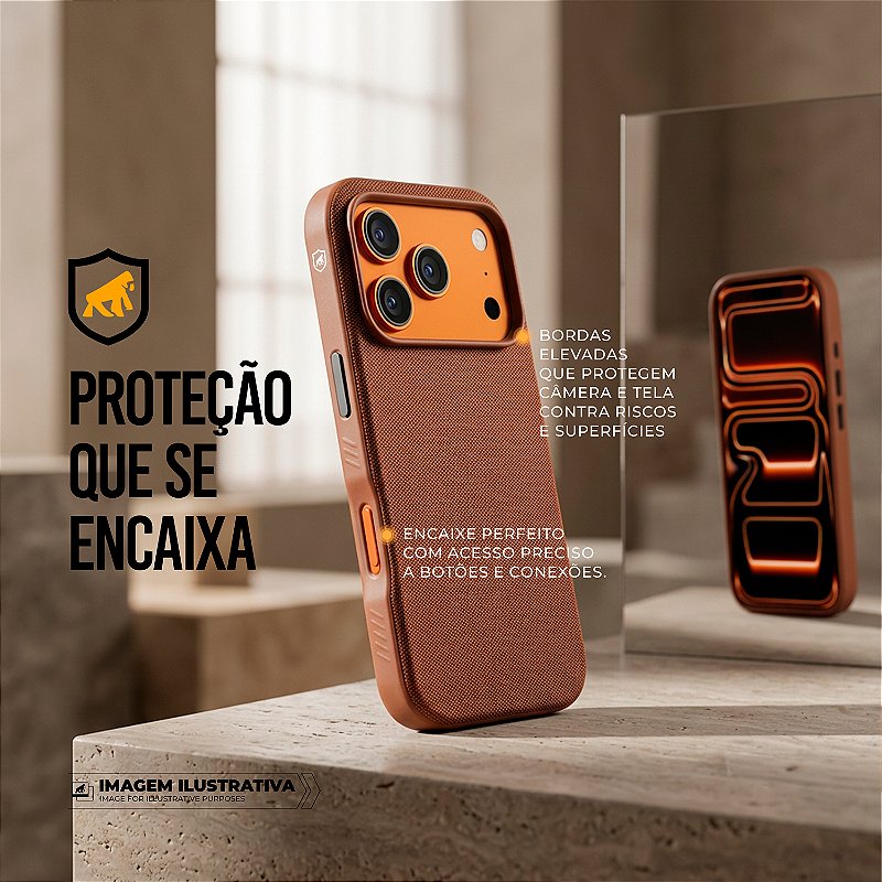Capa para iPhone 17 Pro Max - Woov - Marrom - Gshield - foto 5