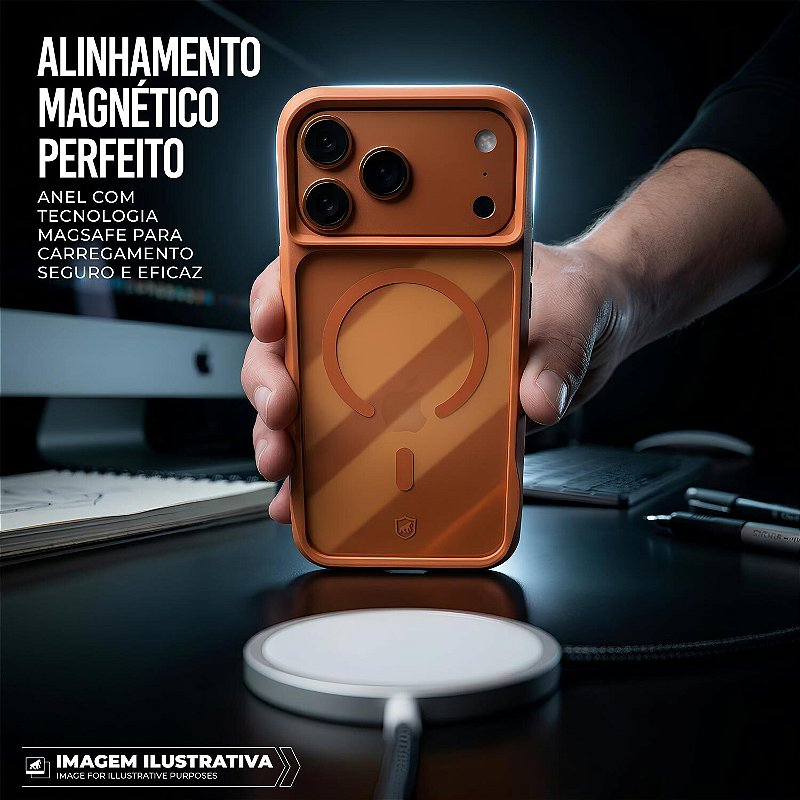 Capa para iPhone 17 Pro - Octacore Magsafe - Laranja - Gshield - foto 5