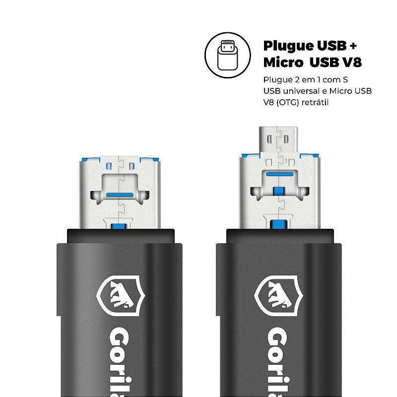 Gorila Drive - Adaptador OTG Micro USB / Tipo C - Gshield - foto 5