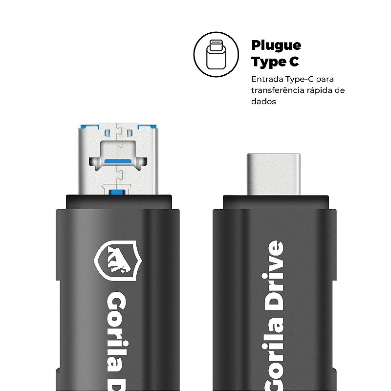 Gorila Drive - Adaptador OTG Micro USB / Tipo C - Gshield - foto 4