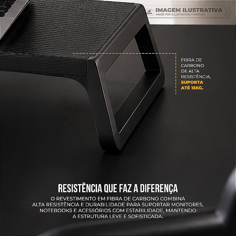 Suporte de Mesa Stand Desk Armor para Monitor de até 32" Suporta 15kg- Preto - Gshield - foto 5