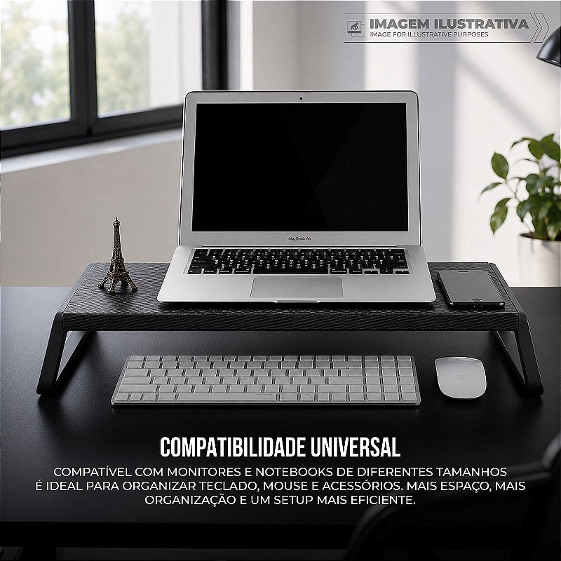 Suporte de Mesa Stand Desk Armor para Monitor de até 32" Suporta 15kg- Preto - Gshield - foto 6