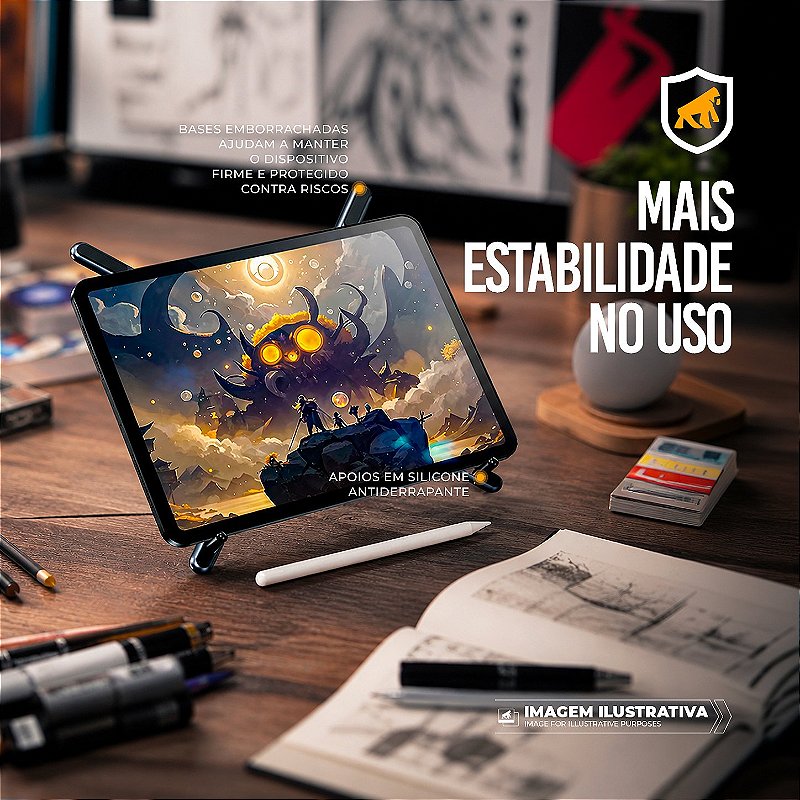 Suporte de Mesa Hydra 4 em 1 MagSafe Ajustável para Celular, Tablet e Notebook - Gshield - foto 8