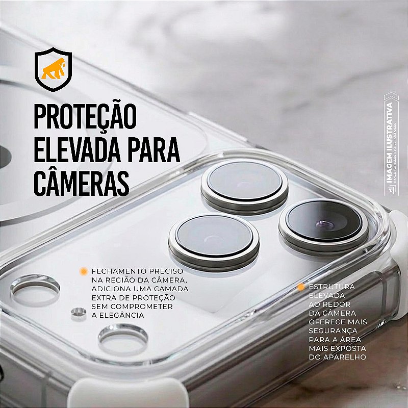 Capa para iPhone 17 - Crystal Edge Magsafe - Branca - NÃO AMARELA - Gshield - foto 4