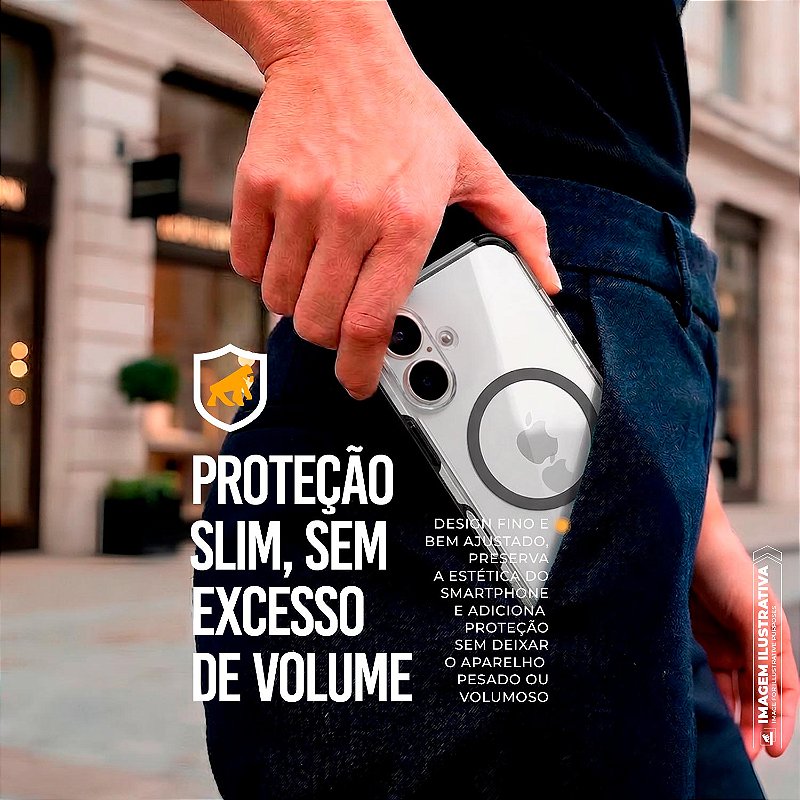 Capa para iPhone 17 - Crystal Edge Magsafe - Preta - NÃO AMARELA - Gshield - foto 2