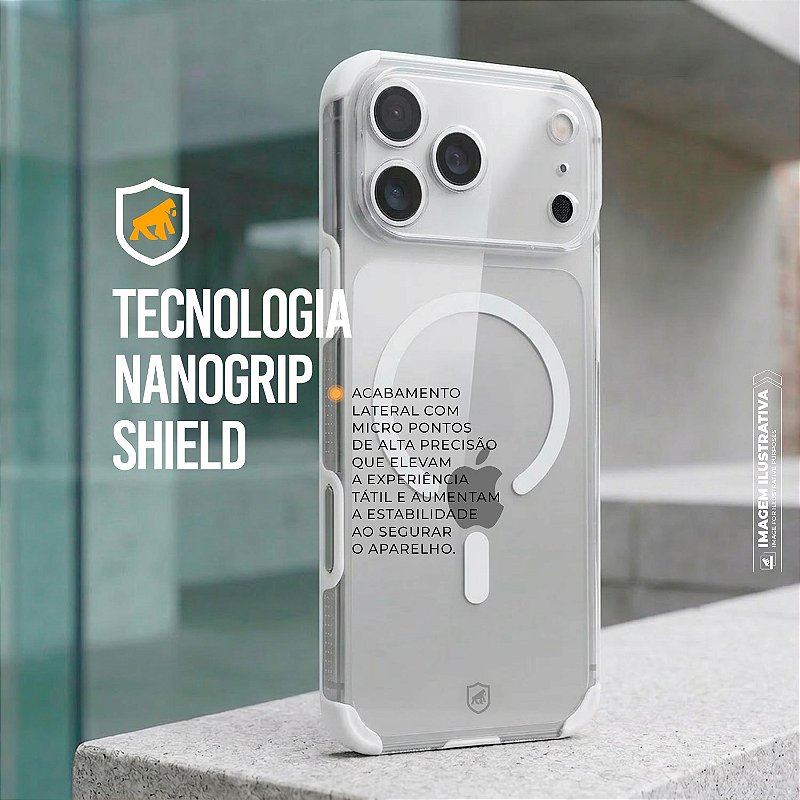 Capa para iPhone 17 Pro Max - Crystal Edge Magsafe - Branca - NÃO AMARELA - Gshield - foto 5
