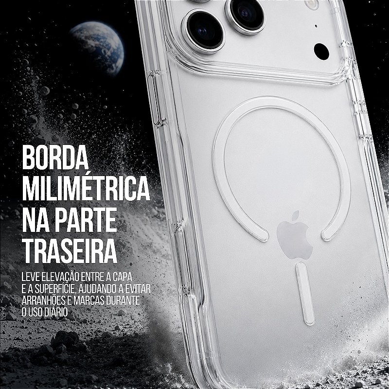 Capa Crystal Venesis Magsafe para iPhone 17 - Branca - SPACE - foto 5