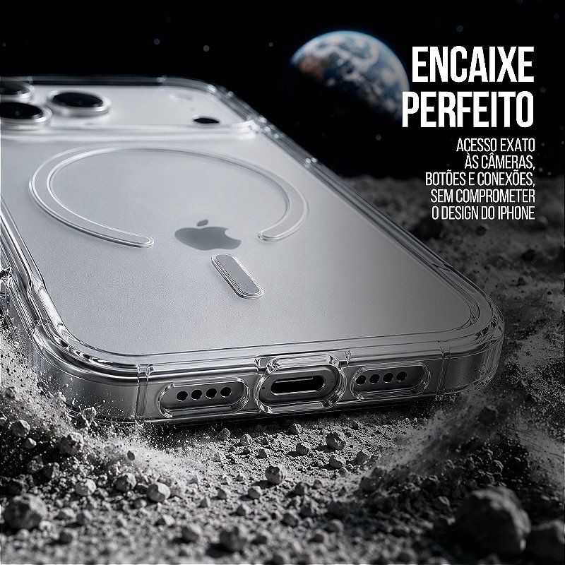 Capa Crystal Venesis Magsafe para iPhone 17 - Branca - SPACE - foto 3