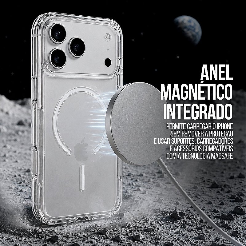 Capa Crystal Venesis Magsafe para iPhone 17 Pro Max / 18 Pro Max - Branca - SPACE - foto 4