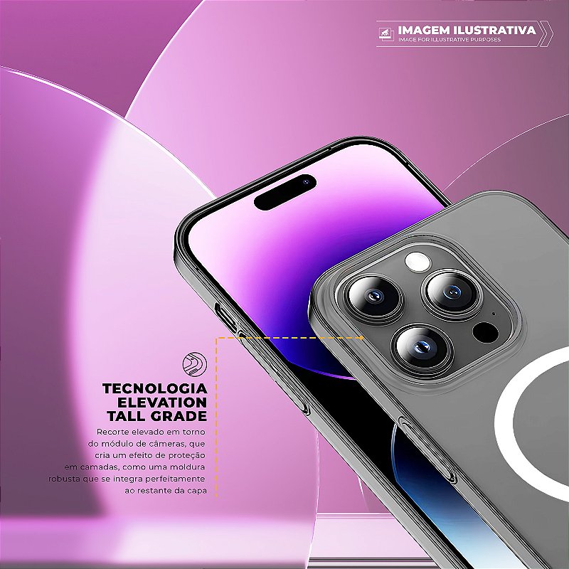 Capa para iPhone 14 Pro Max - Crystal Slim Magsafe - NÃO AMARELA - Transparente - Gshield