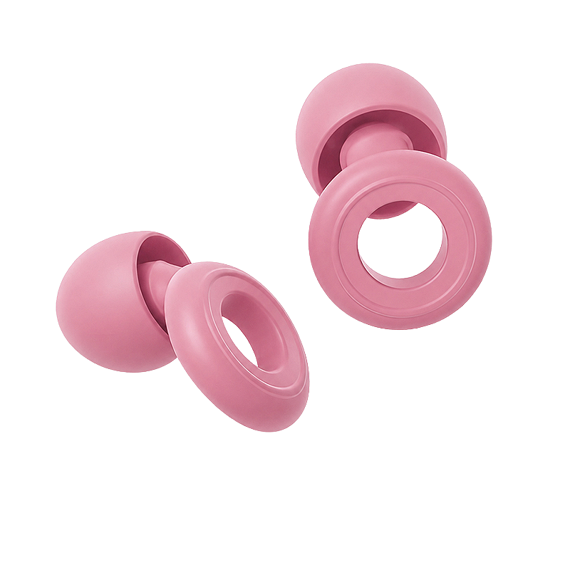 Tampão de Ouvido para Proteção Auricular Reutilizável em Silicone com 3 Tamanhos de Ponteiras - Rosa - Earplugs Shieeld Spirit - Gshield