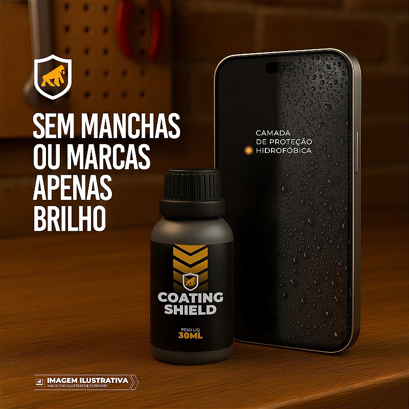 Nano Vitrificador Coating Shield 9H 30ml para Smartphone – Proteção Hidrofóbica e Antirriscos – Gshield - foto 6