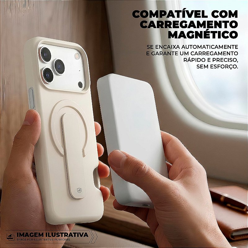 Capa para iPhone 17 Pro - Card Ring - Off White - Gshield - foto 2