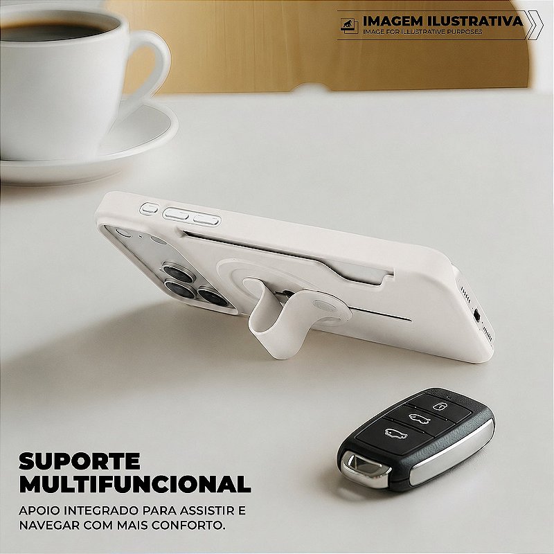 Capa para iPhone 17 Pro Max - Card Ring - Off White - Gshield - foto 5