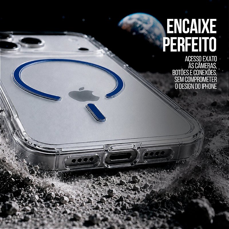 Capa Crystal Venesis Magsafe para iPhone 17 Pro / 18 Pro - Azul - SPACE - foto 3