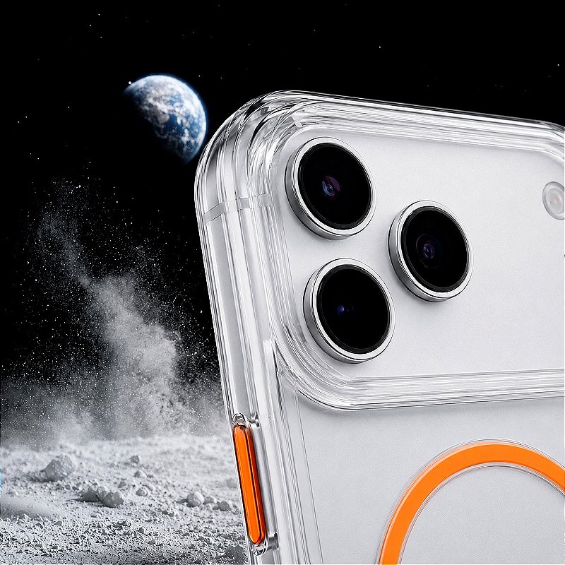Capa Crystal Venesis Magsafe para iPhone 17 Pro / 18 Pro - Laranja - SPACE - foto 8