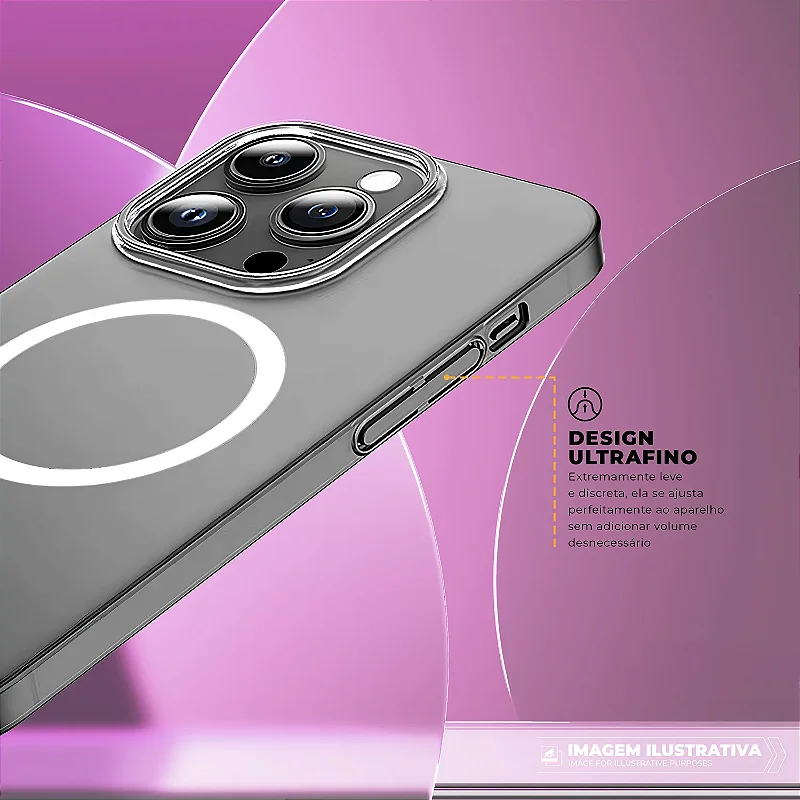 Kit Magsafe: Capa Crystal Slim para Samsung Galaxy S25 FE + Ventosa - Gshield