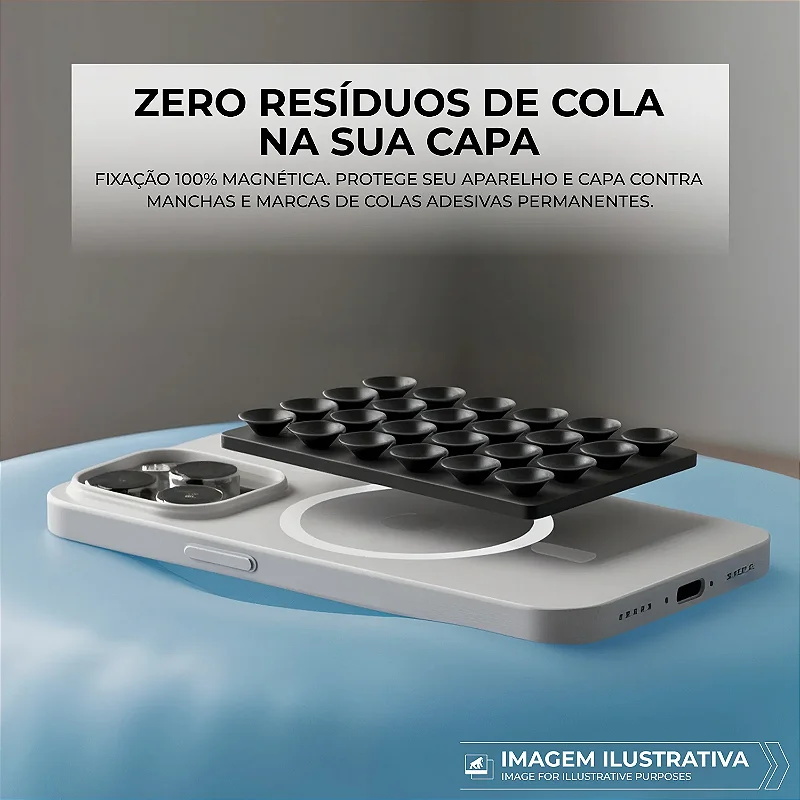 Kit Magsafe: Capa Crystal Slim para Samsung Galaxy S25 FE + Ventosa - Gshield