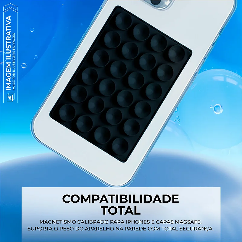 Kit Magsafe: Capa Crystal Slim para Samsung Galaxy S25 FE + Ventosa - Gshield