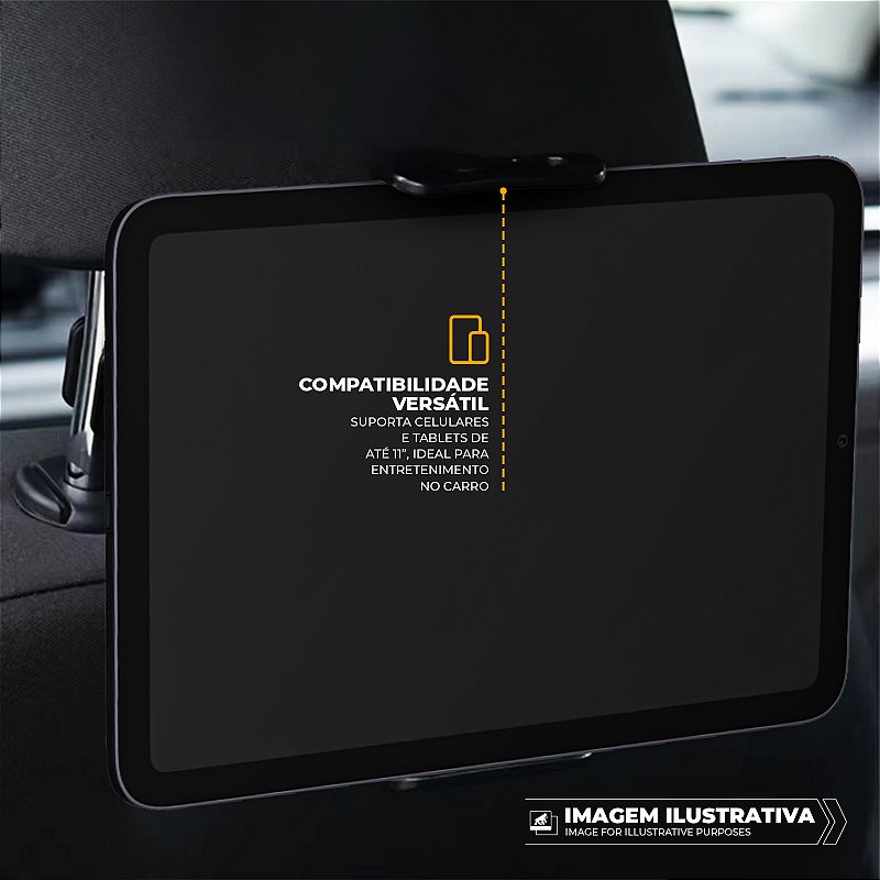 Suporte Veicular Tank Car para encosto do carro compatível com celular e Tablet's de até 11 polegadas - Gshield - foto 3